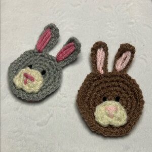 Crochet Bunny Patch Clothing  Pin